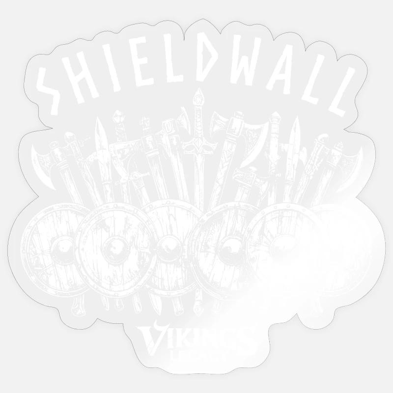 Shieldwall - der Schildwall der Wikinger - Sticker Größe S (10 x 10 cm) - Transparent glänzend