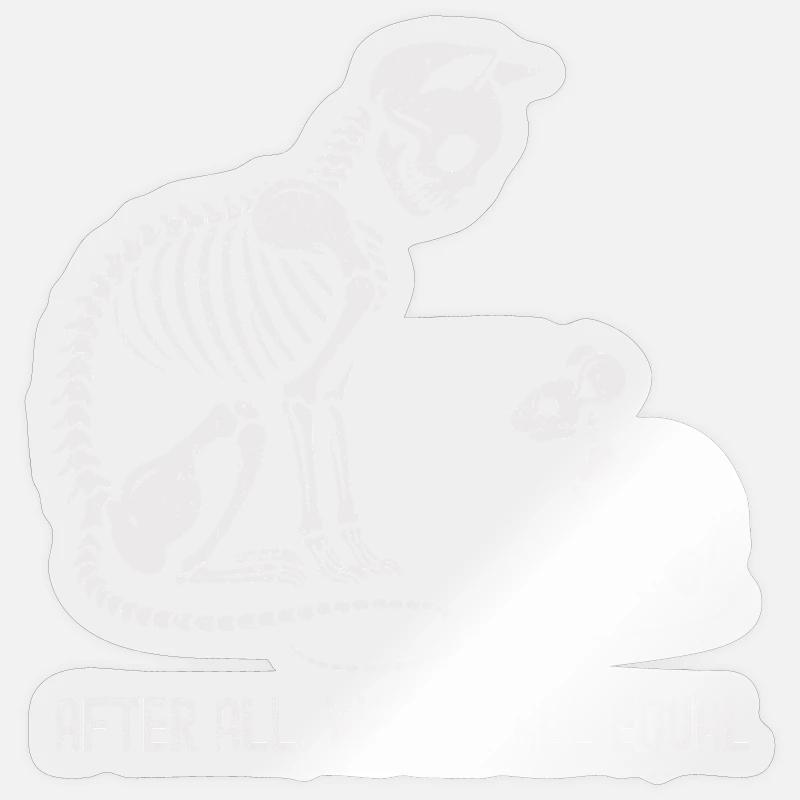 Evolving Animal Skeleton Dance Design - Sticker size S (10 x 10 cm) - transparent glossy