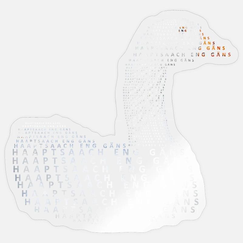 Silhouette Gaens - Sticker taille S (10 x 10 cm) - brillant transparent
