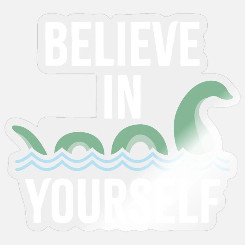 an sich selbst glauben - Sticker Größe S (10 x 10 cm) - Transparent glänzend