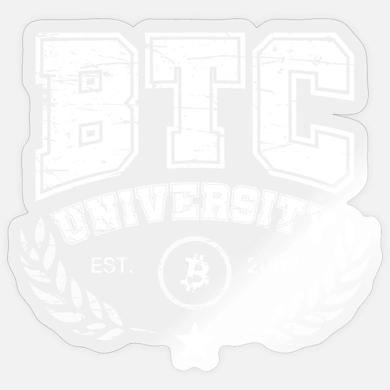 BTC Bitcoin University Sticker Größe S (10 x 10 cm)