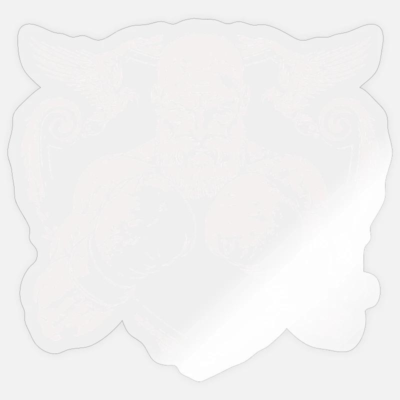 boxeur de combat - Sticker taille S (10 x 10 cm) - brillant transparent