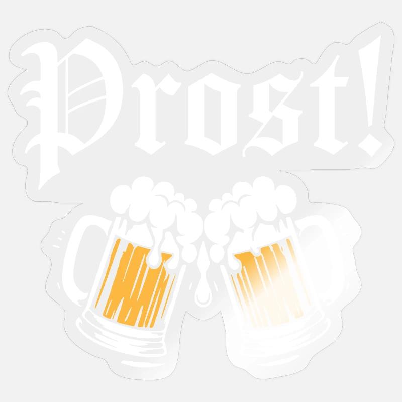 Prost! - Sticker size S (10 x 10 cm) - transparent glossy