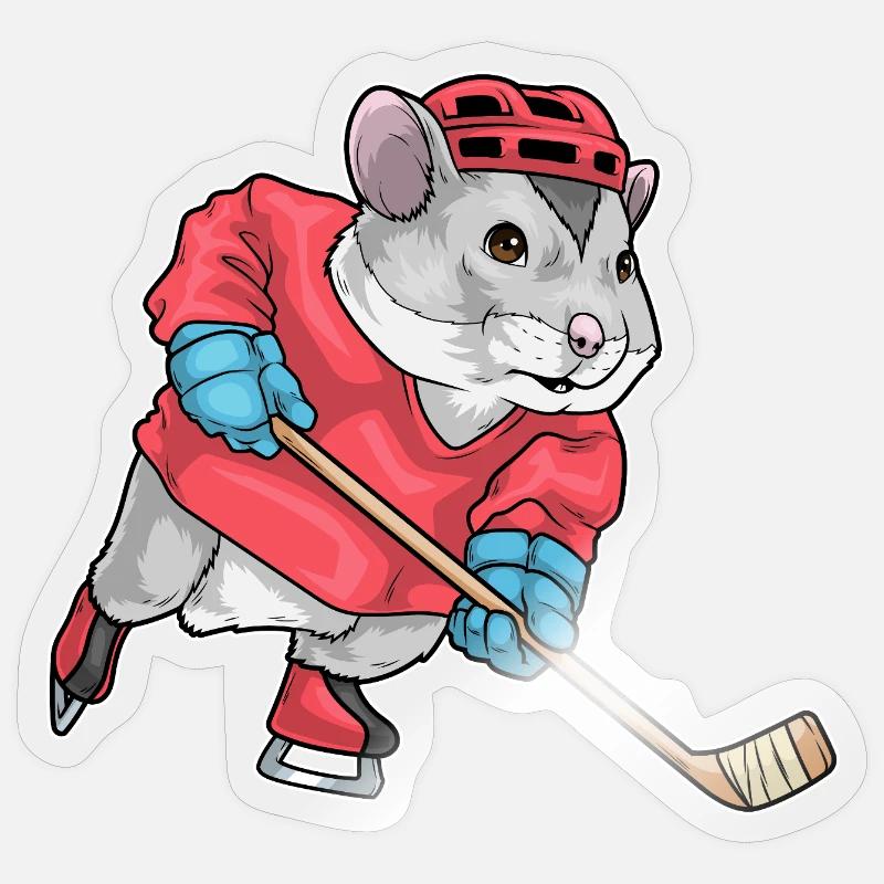 Hamster - Sticker taille S (10 x 10 cm) - brillant transparent