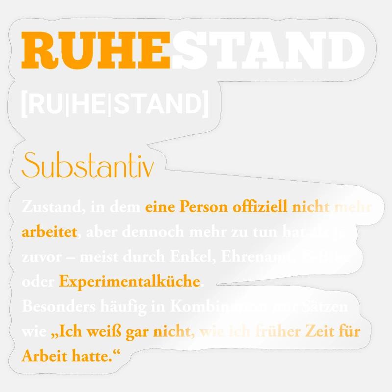 Affiche de typographie de retraite Sticker taille S (10 x 10 cm)