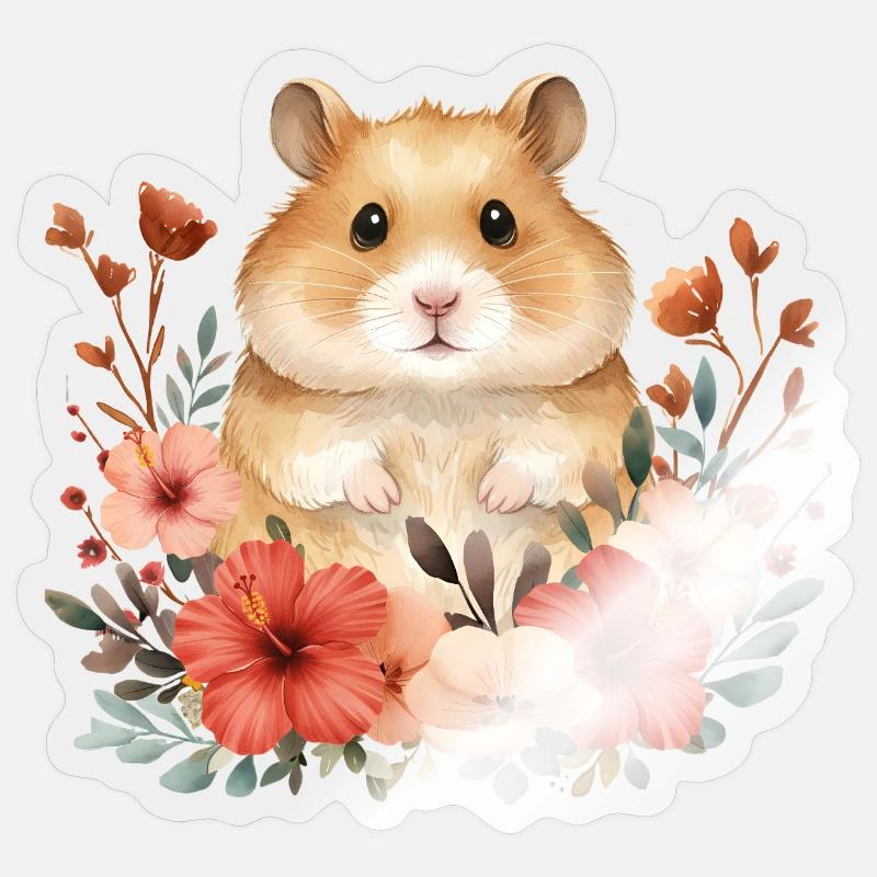 Hamster - Sticker size S (10 x 10 cm) - transparent glossy