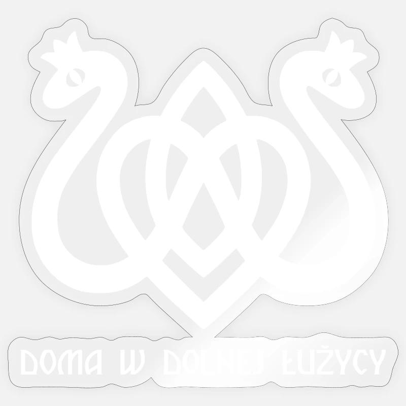 Coeur de serpent blanc - Sticker taille S (10 x 10 cm) - brillant transparent