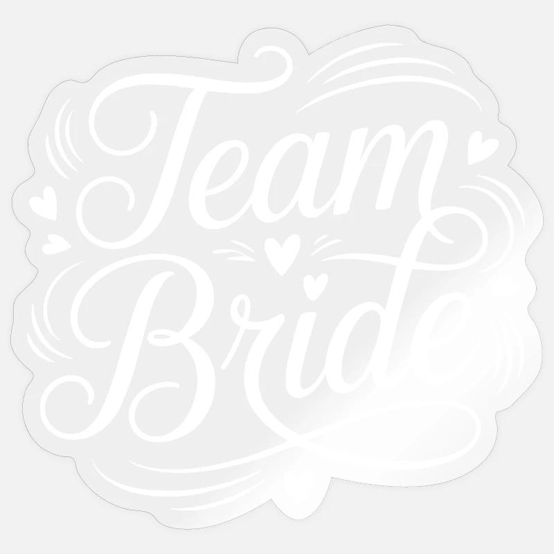 Motif de script de l’équipe Bride Sticker taille S (10 x 10 cm)