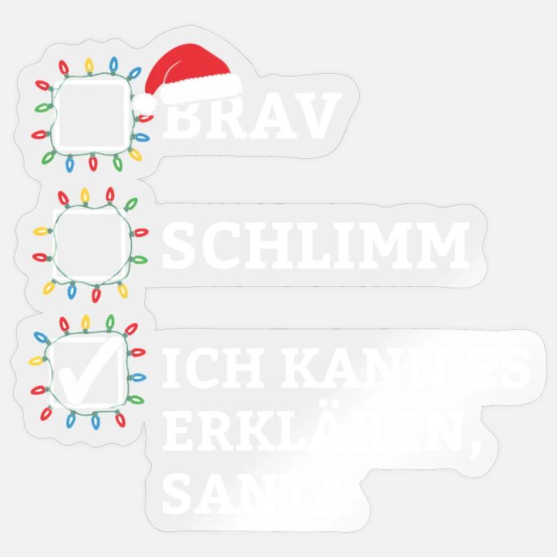 I can explain, Santa Sticker size S (10 x 10 cm)