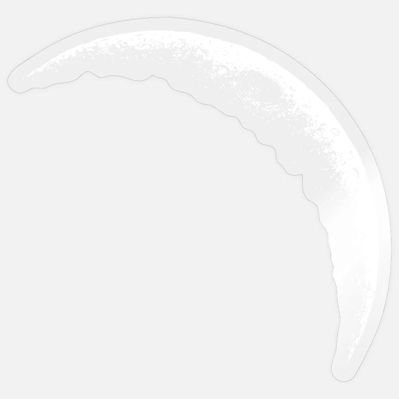 Crescent Moon, Celestial Moon - Sticker size S (10 x 10 cm) - transparent glossy