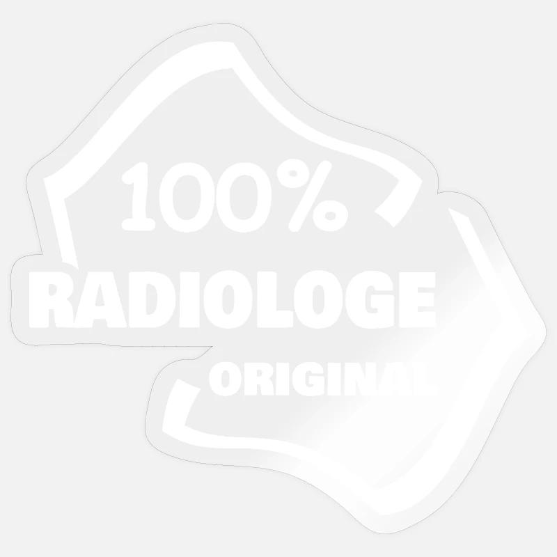 Radiologue en tant que profession - Sticker taille S (10 x 10 cm) - brillant transparent