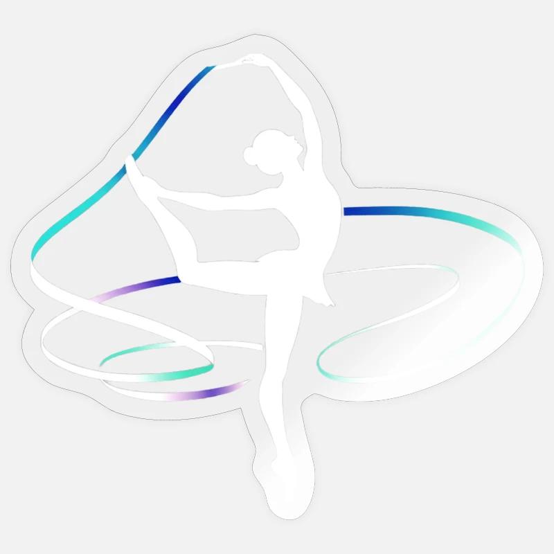 Danser - Sticker taille S (10 x 10 cm) - brillant transparent