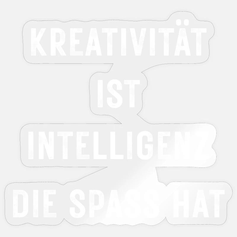 La créativité, c’est l’intelligence qui s’amuse – Stateme Sticker taille S (10 x 10 cm)