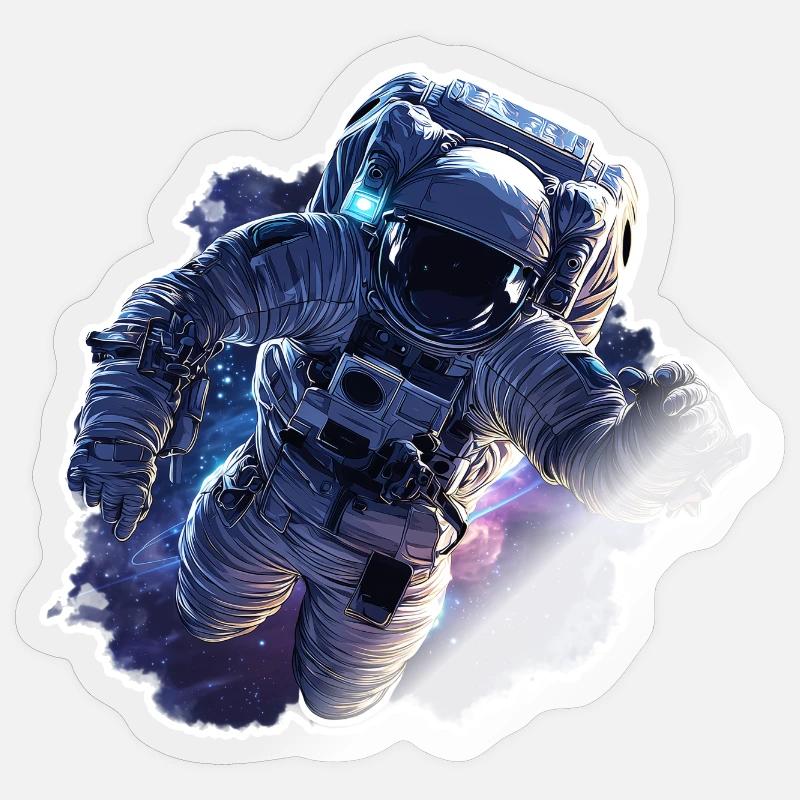 Astronomy Space Astronaut Floating Exploration Sticker size S (10 x 10 cm)