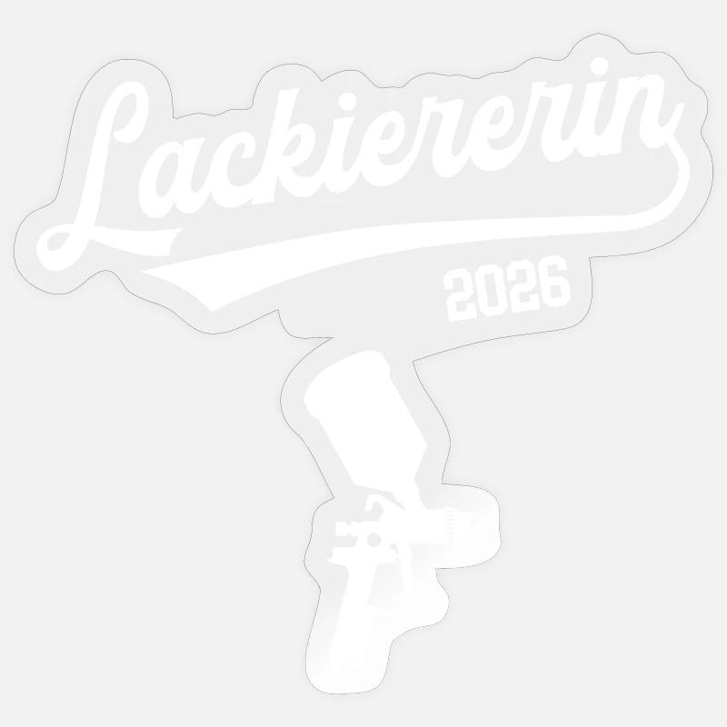 Painter 2026 Apprenticeship Exam Painter - Sticker size S (10 x 10 cm) - transparent glossy
