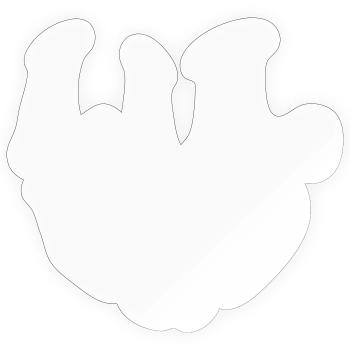 Logo du cœur de petit frère - Couleur personnalisable - Sticker taille S (10 x 10 cm) - brillant transparent - Devant