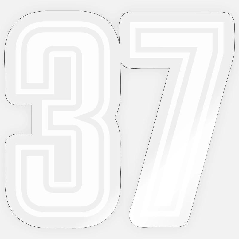 37 - Sticker Größe S (10 x 10 cm) - Transparent glänzend
