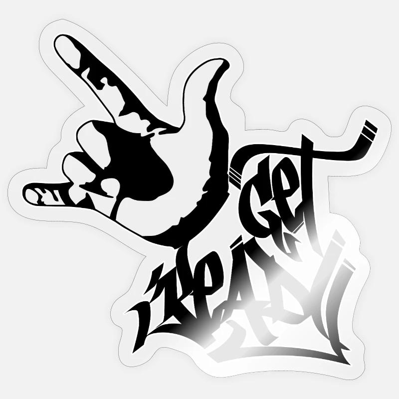 Prépare-toi - Sticker taille S (10 x 10 cm) - brillant transparent
