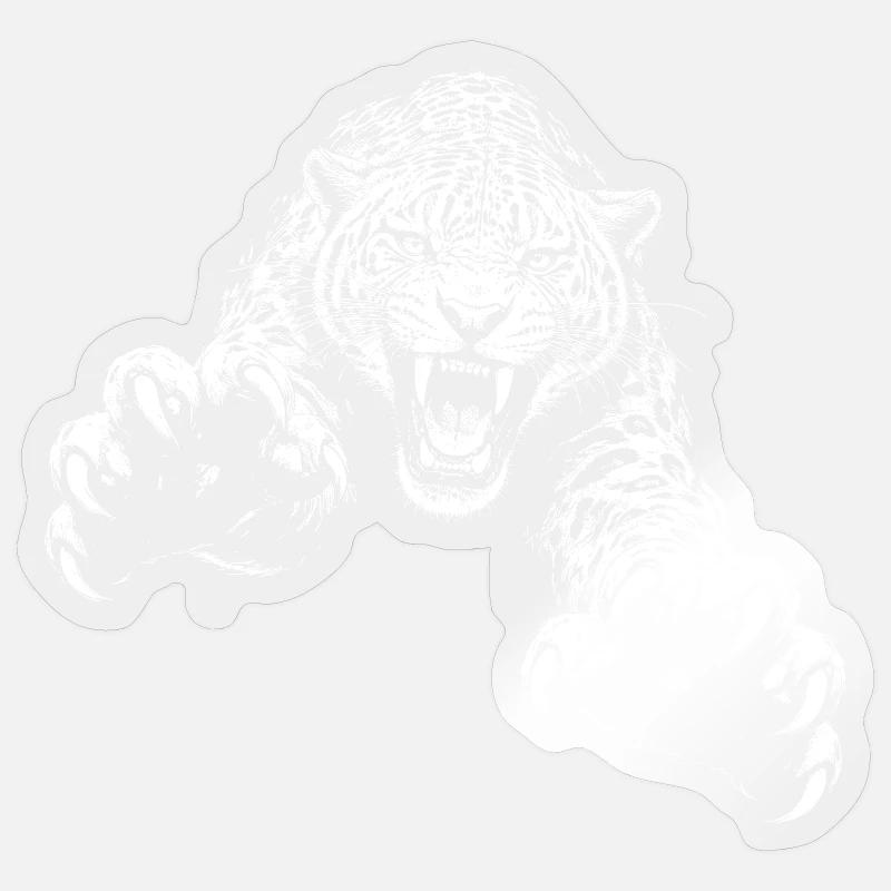 Jaguar - Sticker Größe S (10 x 10 cm) - Transparent glänzend