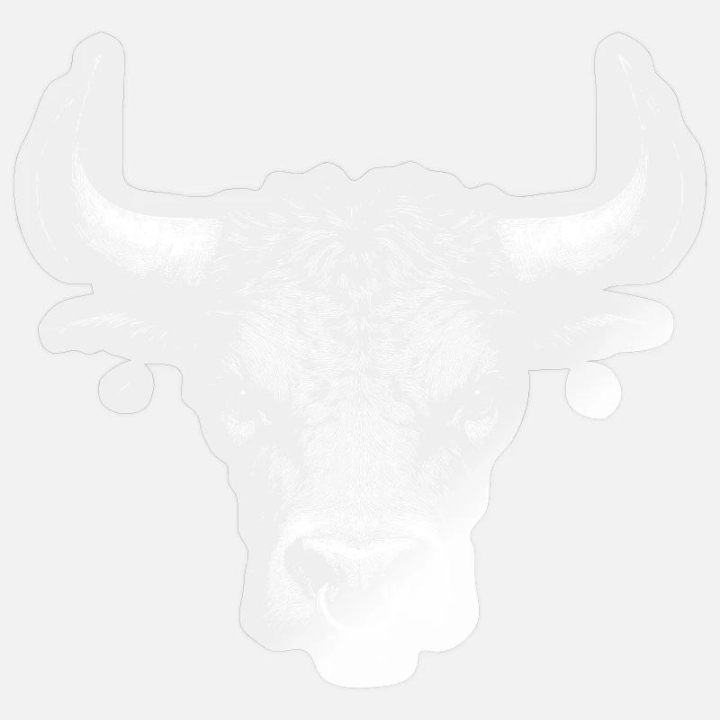 Stier - Sticker Größe S (10 x 10 cm) - Transparent glänzend