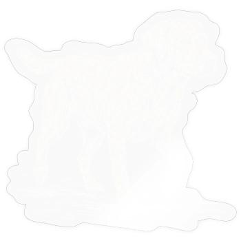 Labrador Sketch Weiß – Minimalistisches Design - Sticker Größe S (10 x 10 cm) - Transparent glänzend - Vorne