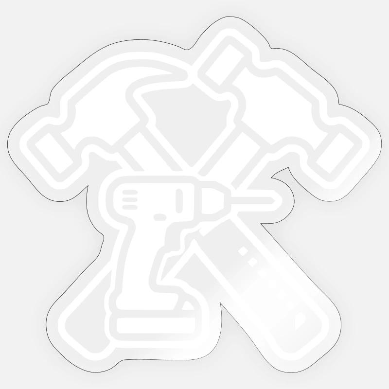 Logo des Marteaux perceuses artisans Sticker taille S (10 x 10 cm)