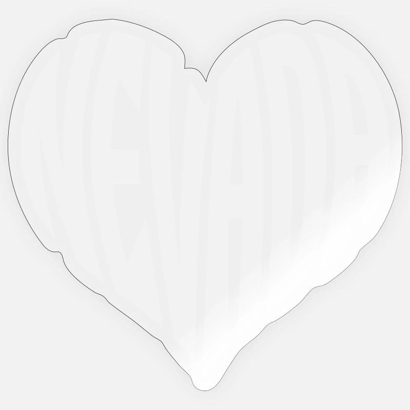 Nevada Heart Typography - Sticker size S (10 x 10 cm) - transparent glossy