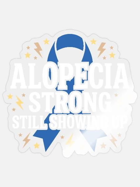 Alopezie-bewusstsein Alopecia Areata Haarausfall - Sticker Größe S (10 x 10 cm) - Transparent glänzend