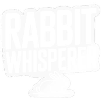 Le Chuchoteur de Lapins - Sticker taille S (10 x 10 cm) - brillant transparent - Devant