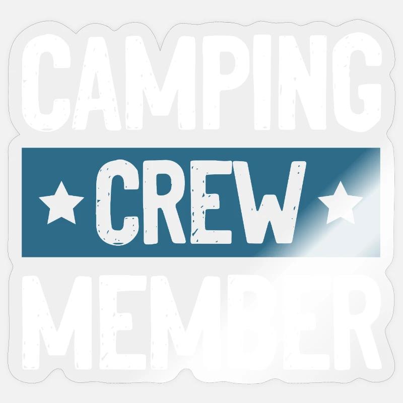 Équipe de camping - Sticker taille S (10 x 10 cm) - brillant transparent