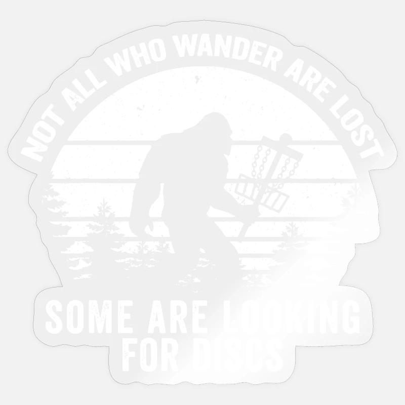 Sasquatch Disc Hunter - Sticker Größe S (10 x 10 cm) - Transparent glänzend