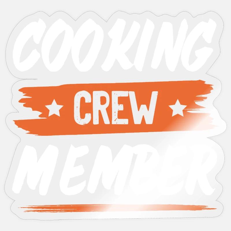 Cooking Crew - Sticker size S (10 x 10 cm) - transparent glossy