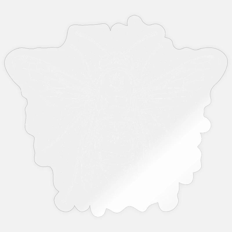 Silhouette d’insecte guêpe - Sticker taille S (10 x 10 cm) - brillant transparent