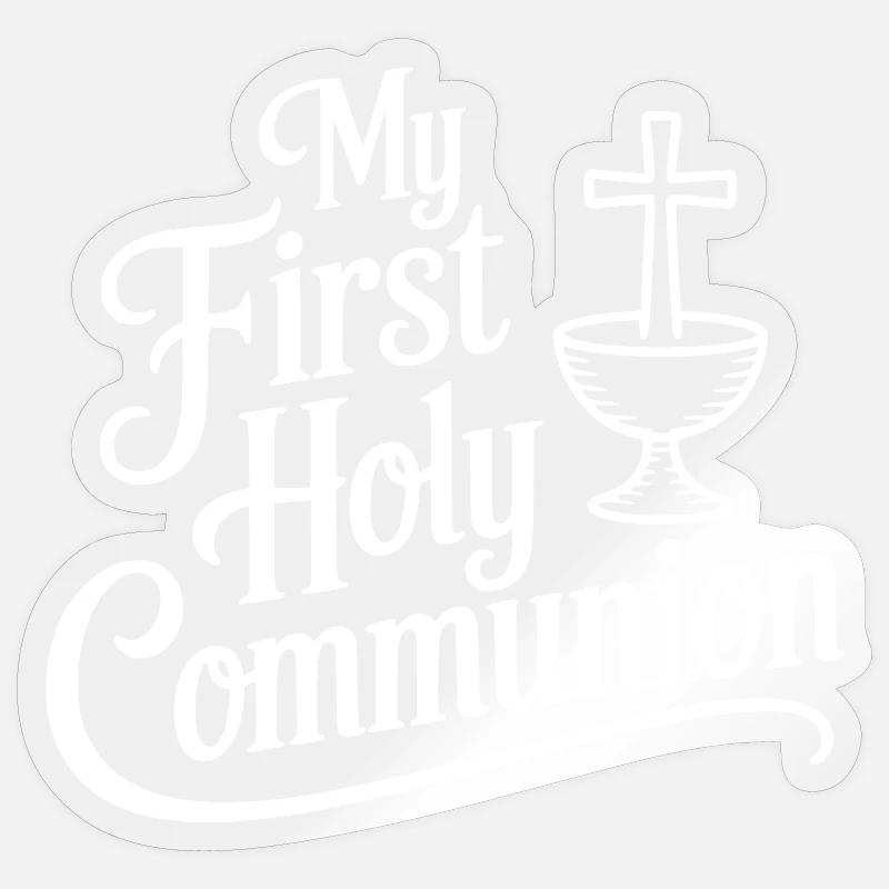 Ma première communion - Sticker taille S (10 x 10 cm) - brillant transparent