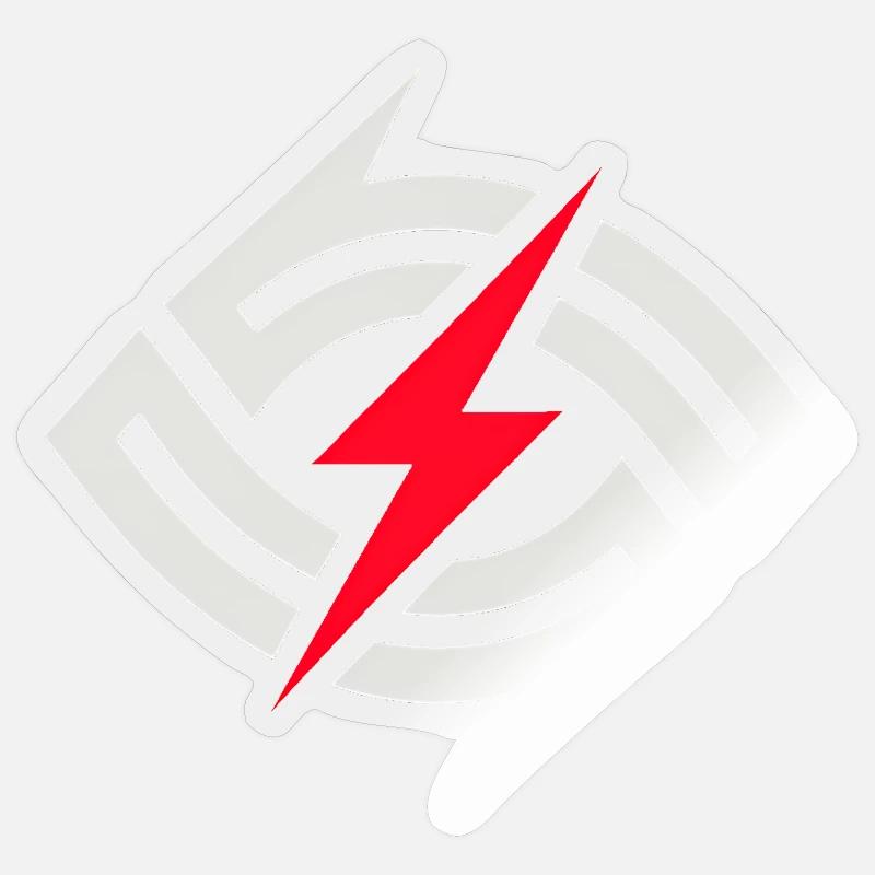 Circular Flash Contrast - Sticker size S (10 x 10 cm) - transparent glossy