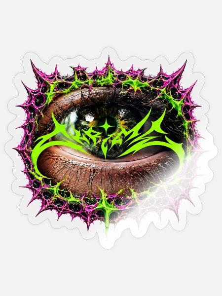 Das Auge - Sticker Größe S (10 x 10 cm) - Transparent glänzend