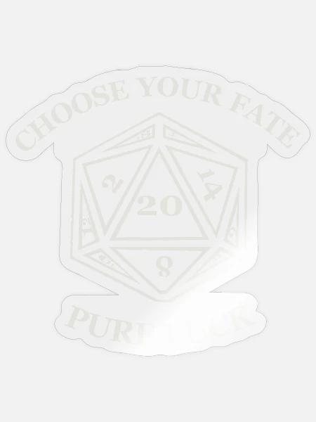 Choose Your Fate D20 Pergament Edition - Sticker Größe S (10 x 10 cm) - Transparent glänzend