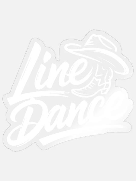 Line Dance Motiv - Sticker Größe S (10 x 10 cm) - Transparent glänzend