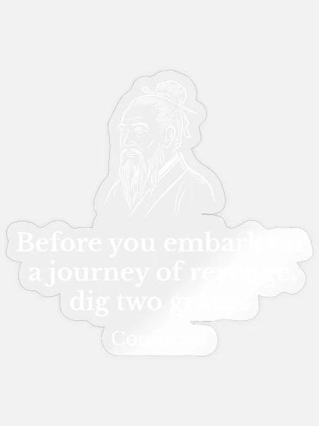 Konfuzius - Sticker Größe S (10 x 10 cm) - Transparent glänzend
