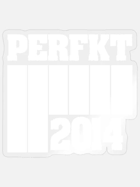 Einzigartig 2014 - Sticker Größe S (10 x 10 cm) - Transparent glänzend