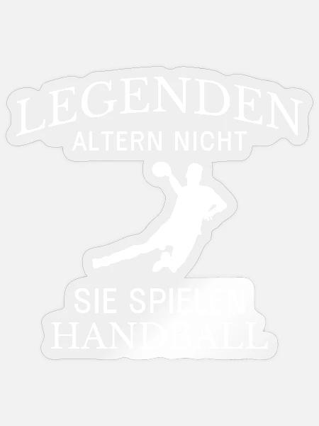Handball Legende - Sticker Größe S (10 x 10 cm) - Transparent glänzend