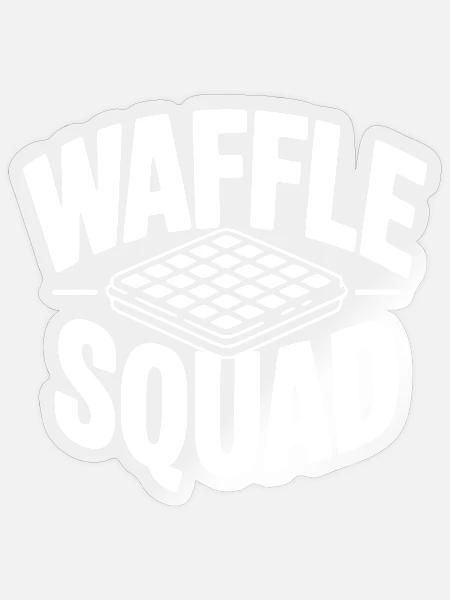 Waffle Squad - Sticker Größe S (10 x 10 cm) - Transparent glänzend
