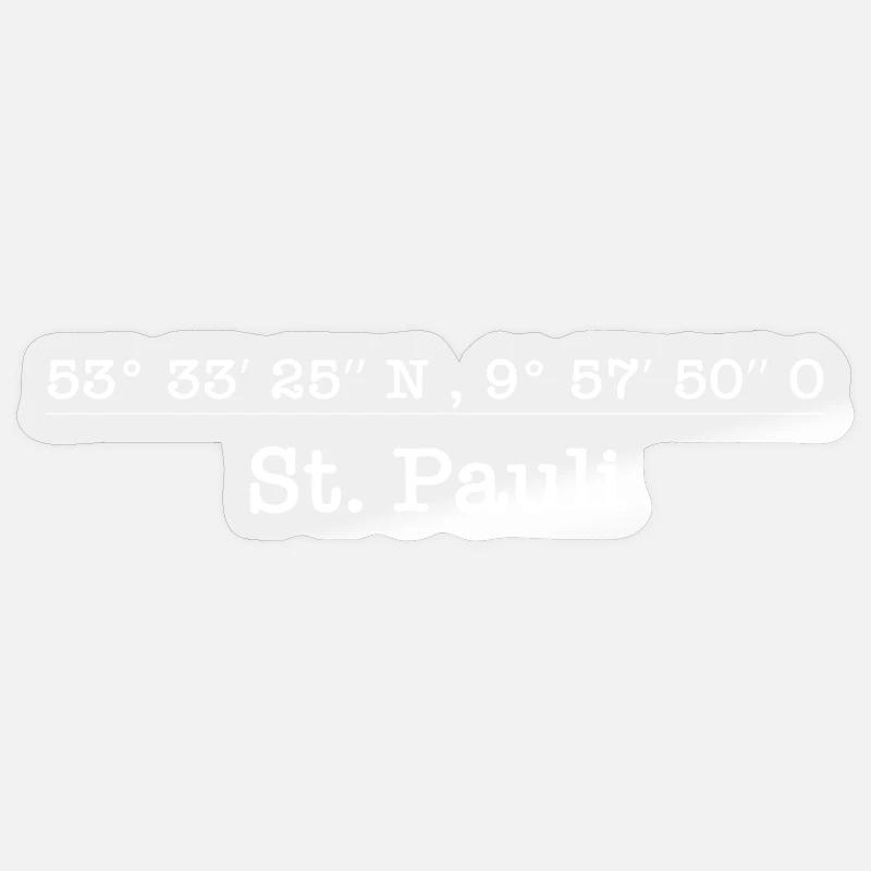 Coordinates St Pauli Sticker size S (10 x 10 cm)
