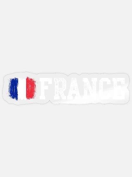 Französische Nationalflagge - Sticker Größe S (10 x 10 cm) - Transparent glänzend