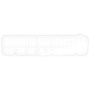 Coordonnées Donostia-San Sebastián - Sticker taille S (10 x 10 cm) - brillant transparent - Devant