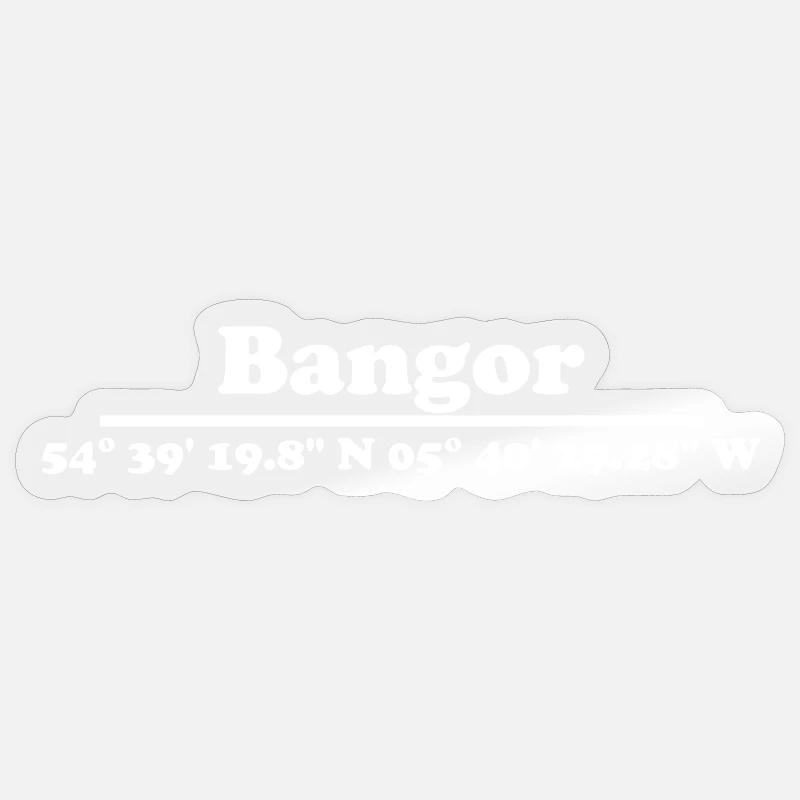 Bangor Coordinates Sticker size S (10 x 10 cm)