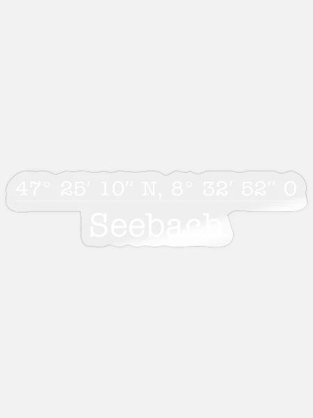 Koordinaten von Seebach Kreis 11 Zürich - Sticker Größe S (10 x 10 cm) - Transparent glänzend