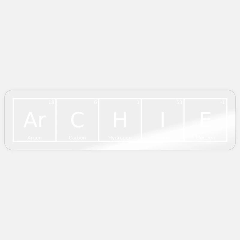 Archie Name First Name Chemistry Periodic Table Elements Sticker size S (10 x 10 cm)