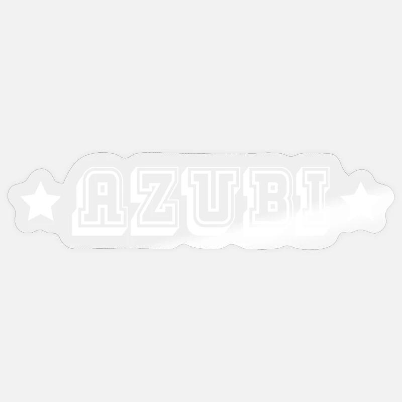 AZUBI tshirt schwarz Sticker Größe S (10 x 10 cm)