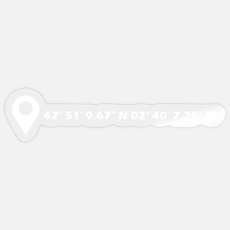 Vitoria-Gasteiz coordinates Sticker size S (10 x 10 cm)